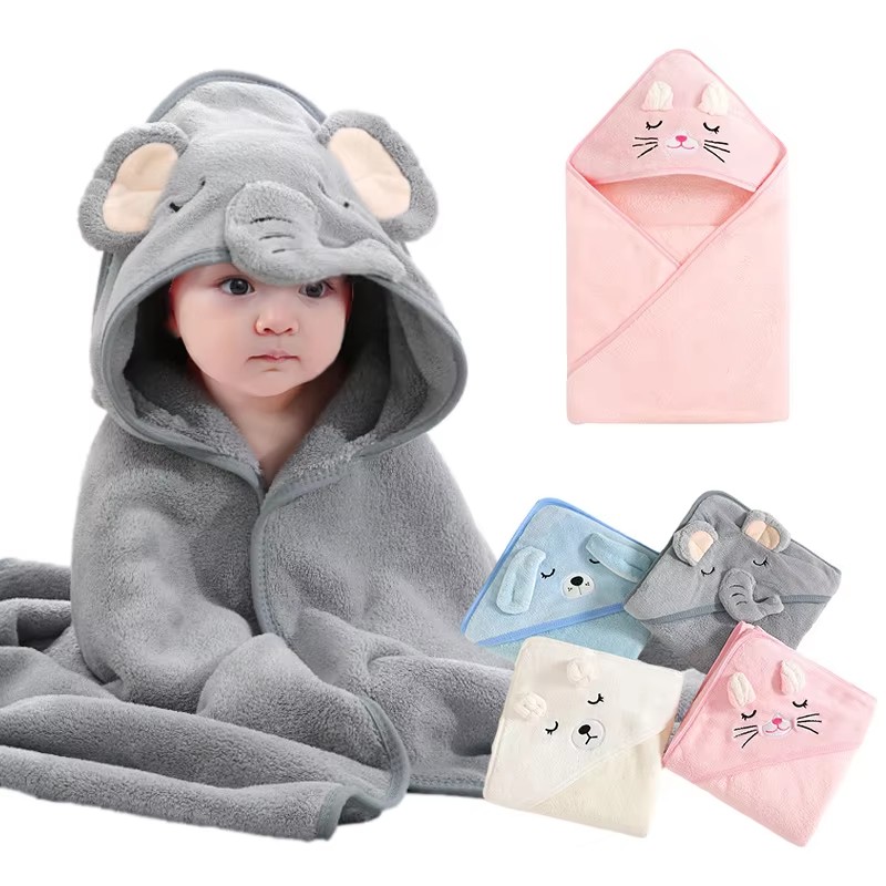 Baby Nursery Items - Cartoon Baby Bath Towels Soft Newborn