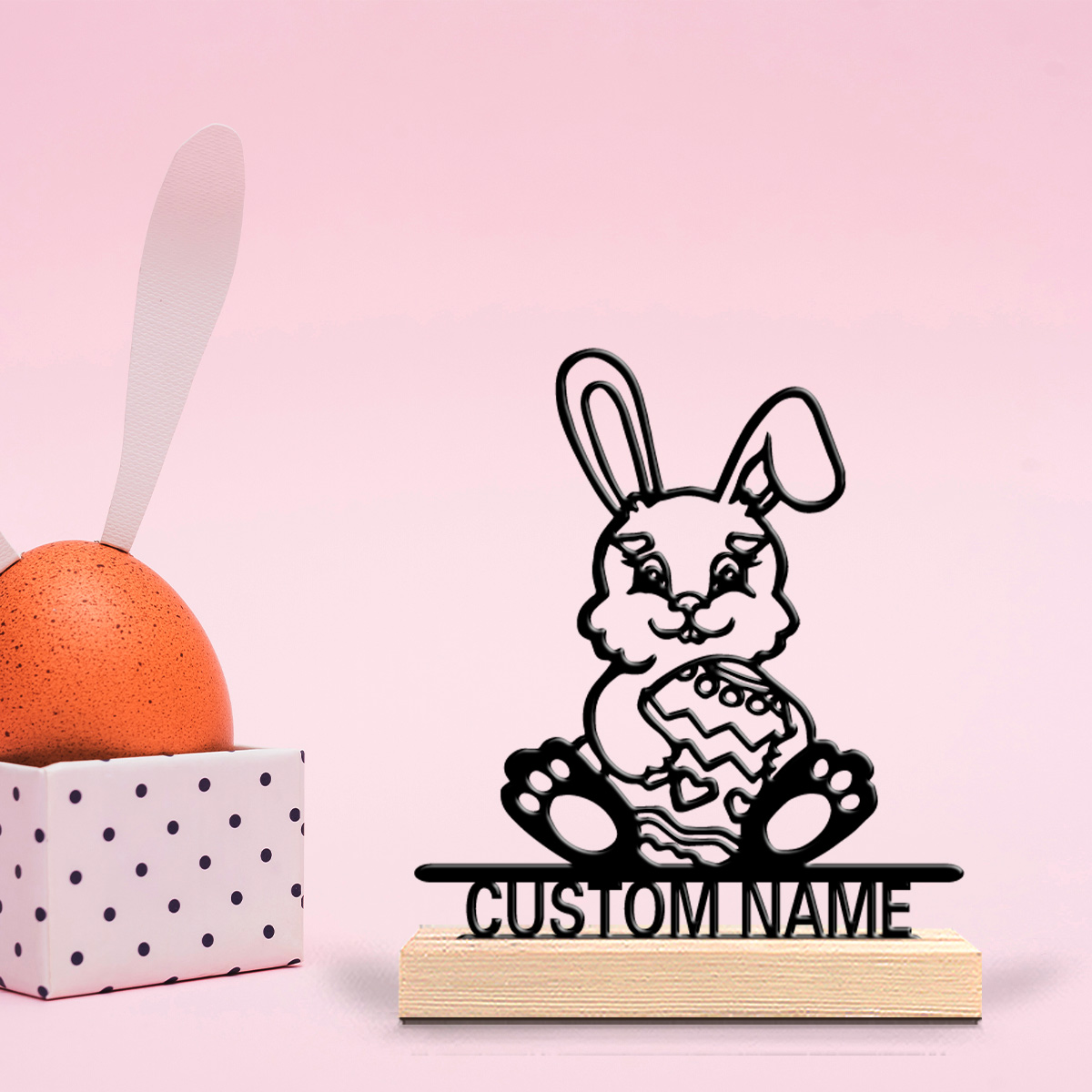 Baby Nursery Baby - 1pc Cute Personalized Custom rabbit Wooden