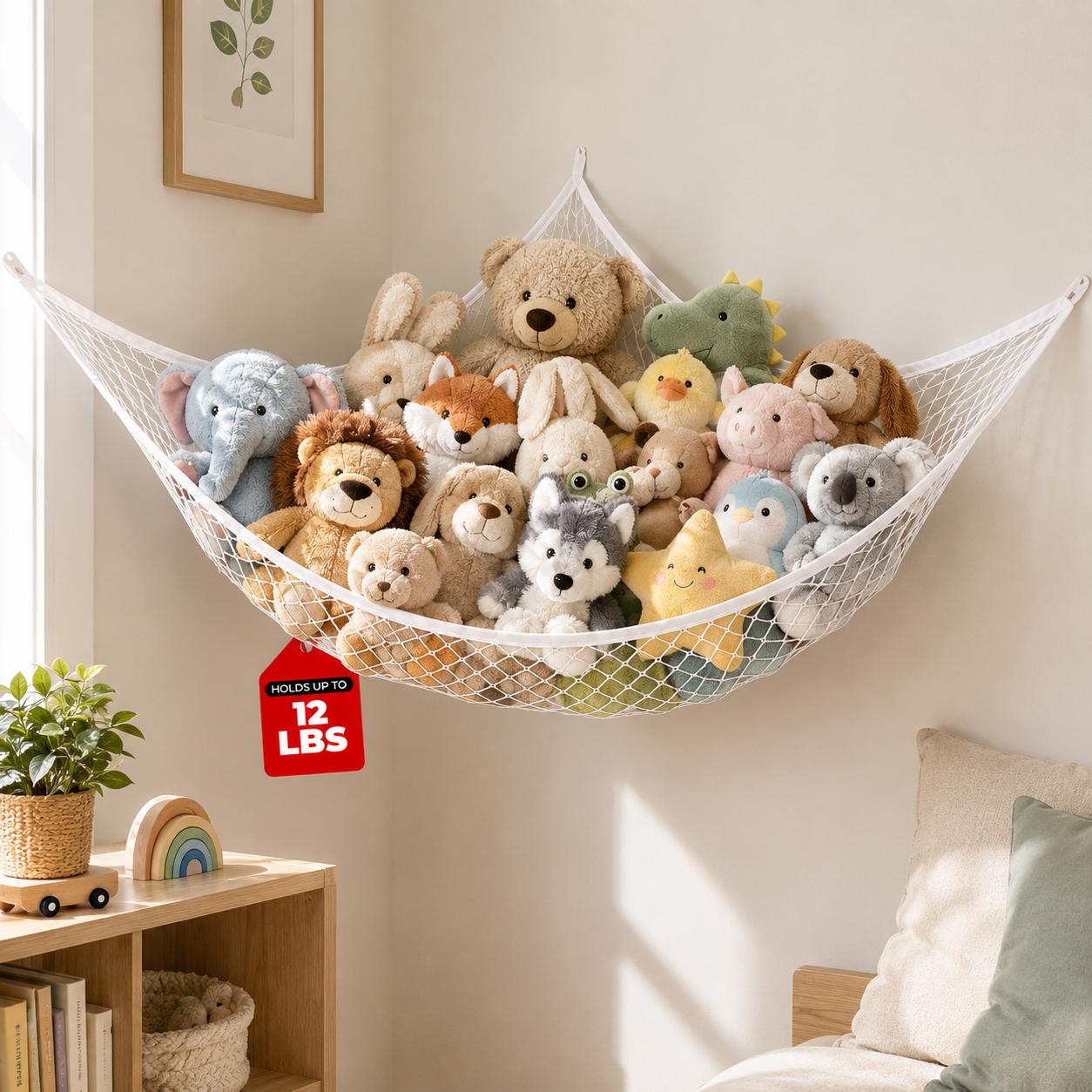 Baby Nursery Items - Mesh Toy Storage Hammock Hanging Stuffed