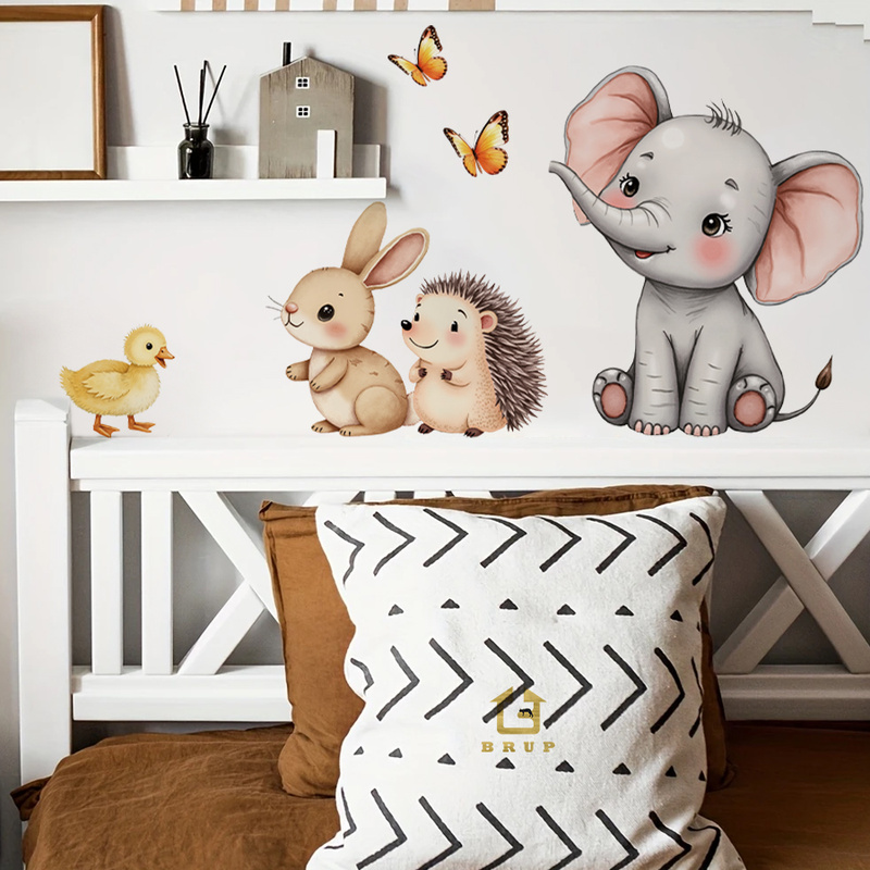 Baby Nursery Pictures - Cartoon Animal Wall Sticker - Elephant