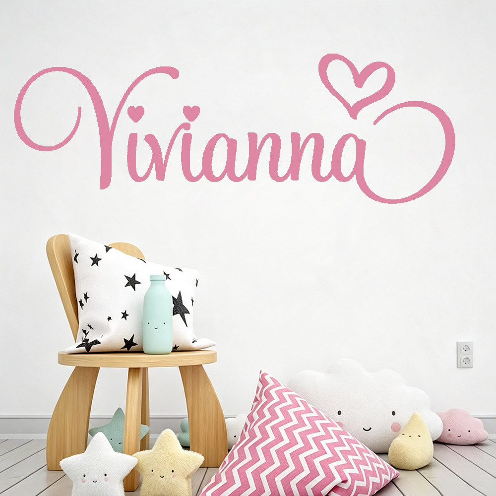Baby Name Wall Art - Wall Stickers for Kids Rooms Personalised