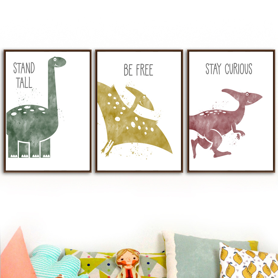 Baby Nursery Quotes - Cute Dinosaur Cartoon Animal Quote Nursery