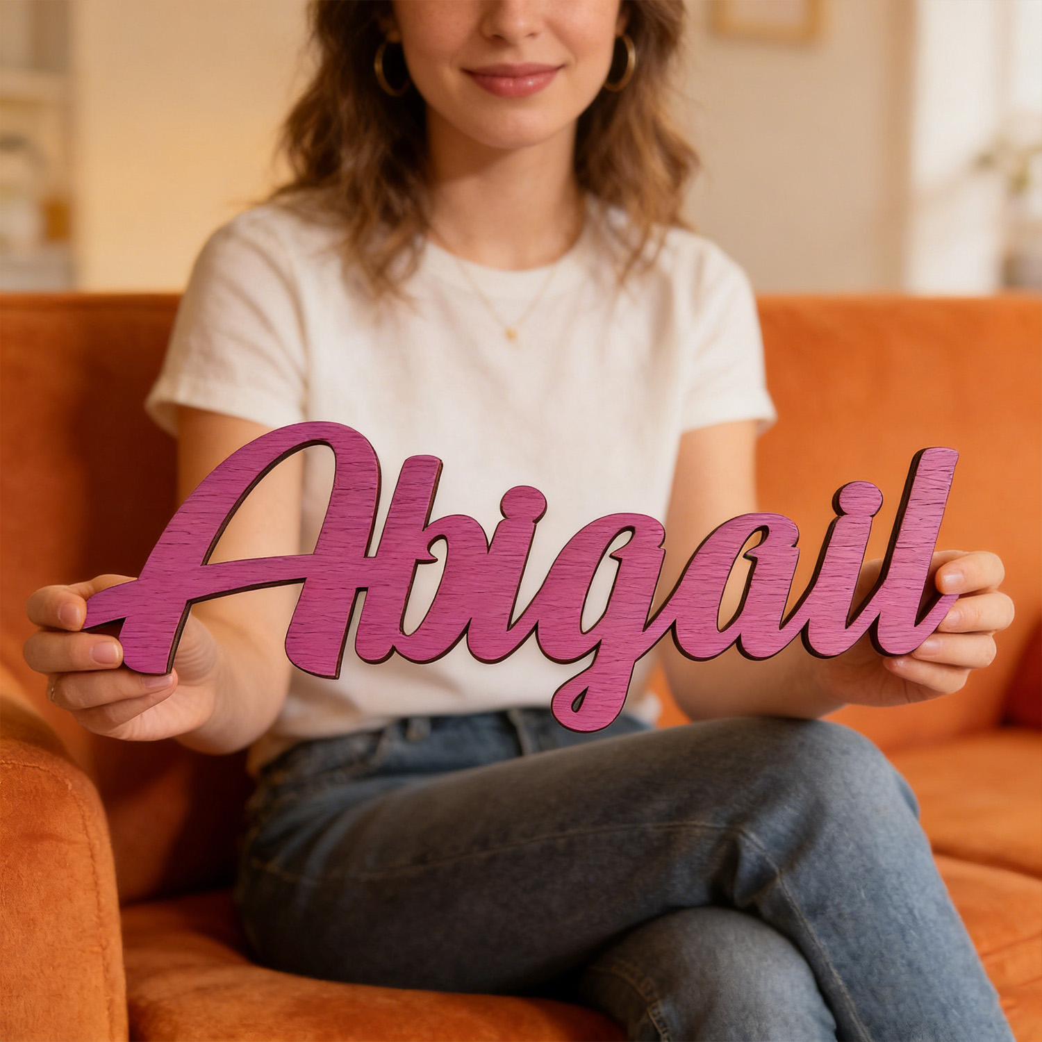 1pc Personalized wooden surnam - Baby Name Wall Art recension och pris
