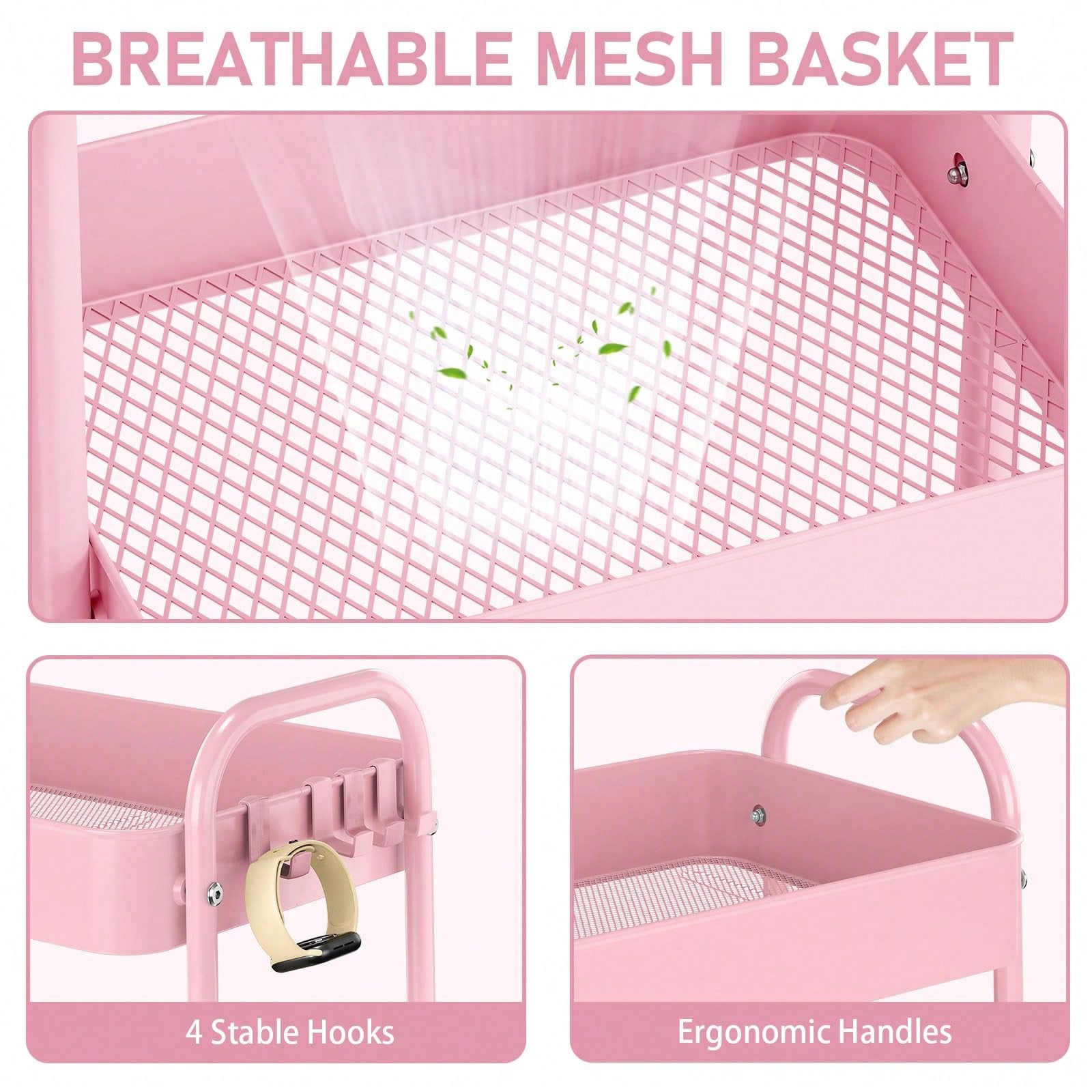 3 Tier Metal Rolling Cart With - Baby Nursery Modern recension och pris