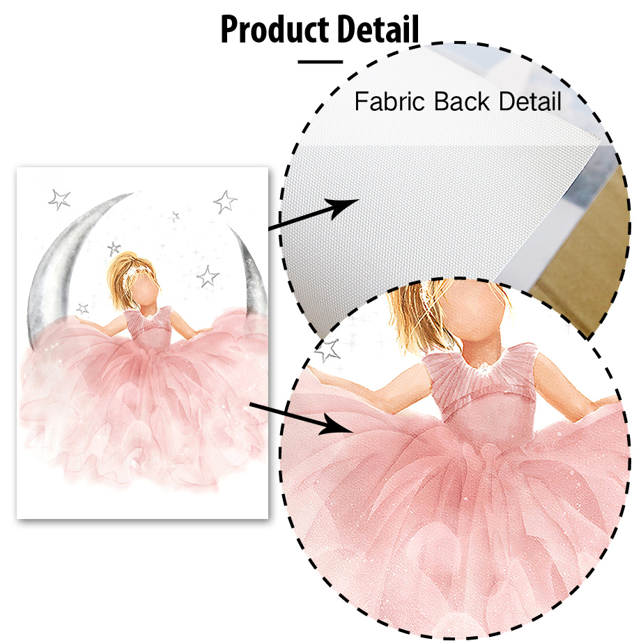 Pink Angel Girl Sun Moon Cloud - Baby Nursery Modern recension och pris