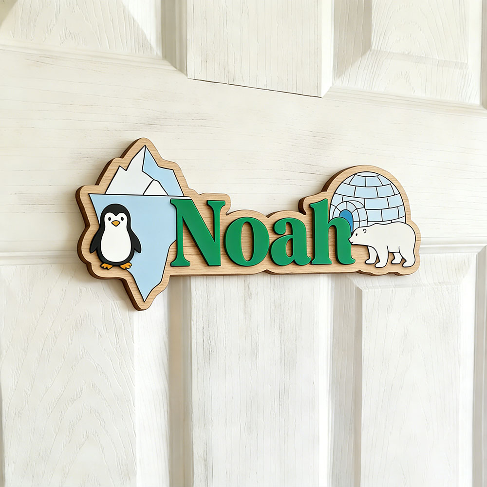 Arctic Penguin & Polar Bear Cu - Baby Nursery Pictures recension och pris