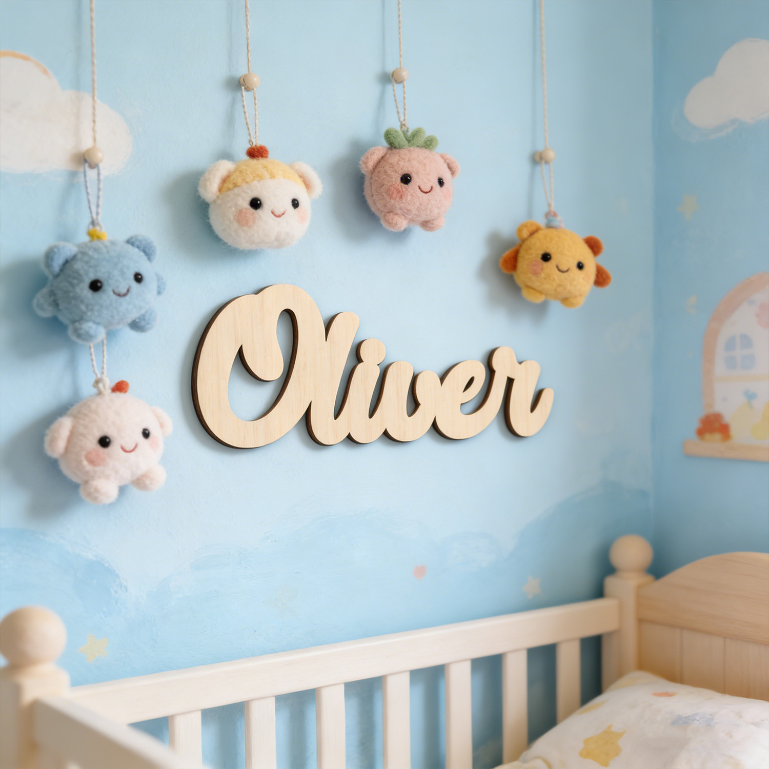 1pc Cute children's room name  - Baby Name Wall Art recension och pris