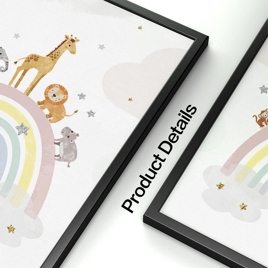 Giraffe Elephant Hot Balloon S - Baby Nursery Pictures recension och pris