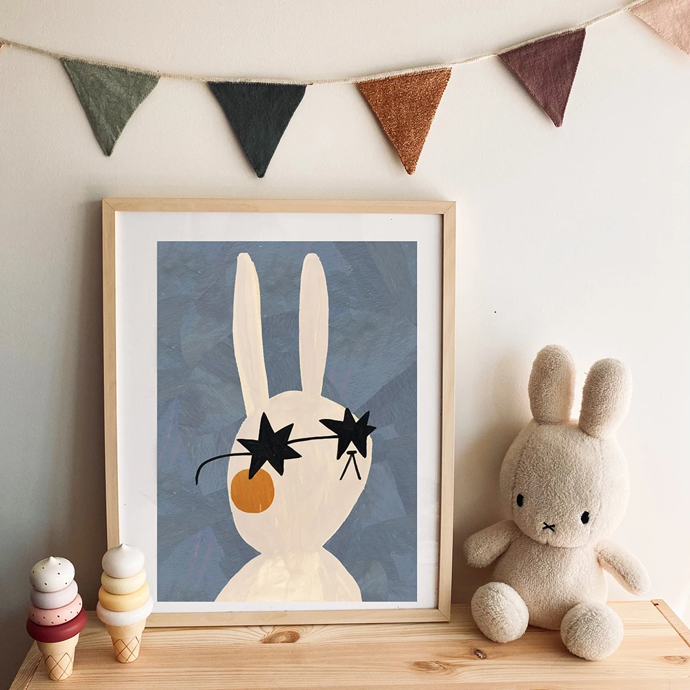 1PC Frameless Funny Cartoon Ra - Baby Nursery Quotes recension och pris