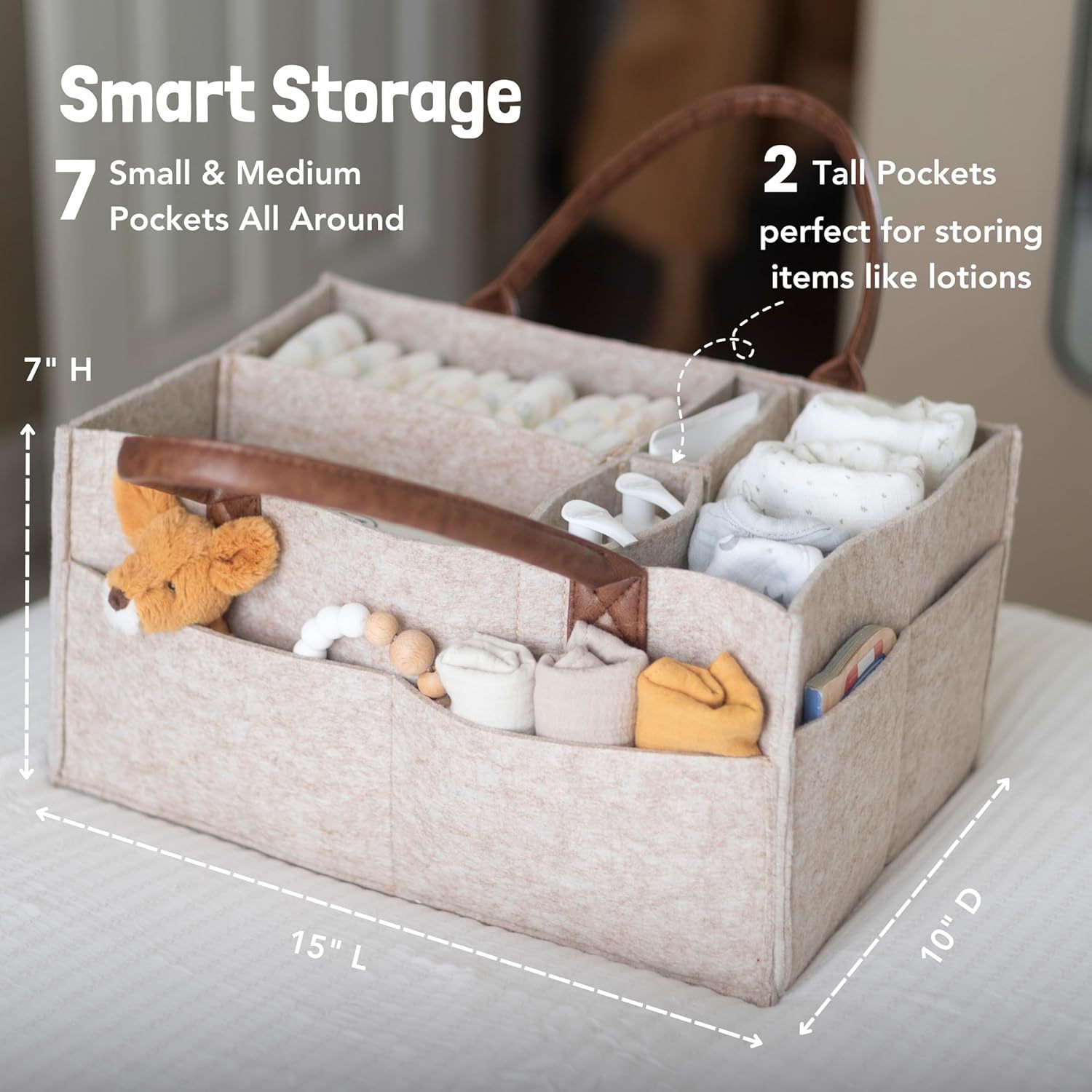 Baby Felt Storage Nursery Orga - Baby Nursery Shelves recension och pris