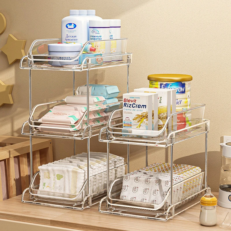 2 Tier Clear Multi-layer Baby  - Baby Nursery Storage recension och pris