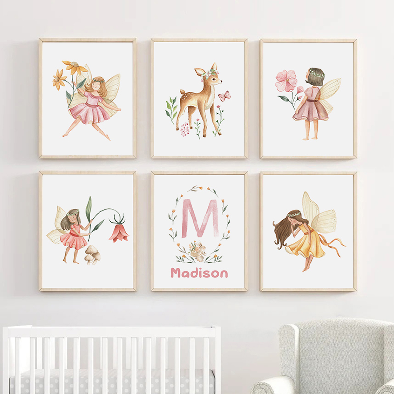 Pink Fairy Kids' Name Customiz - Baby Name Wall Art recension och pris