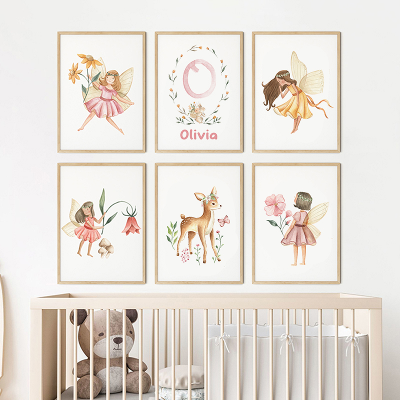 Pink Fairy Kids' Name Customiz - Baby Name Wall Art recension och pris