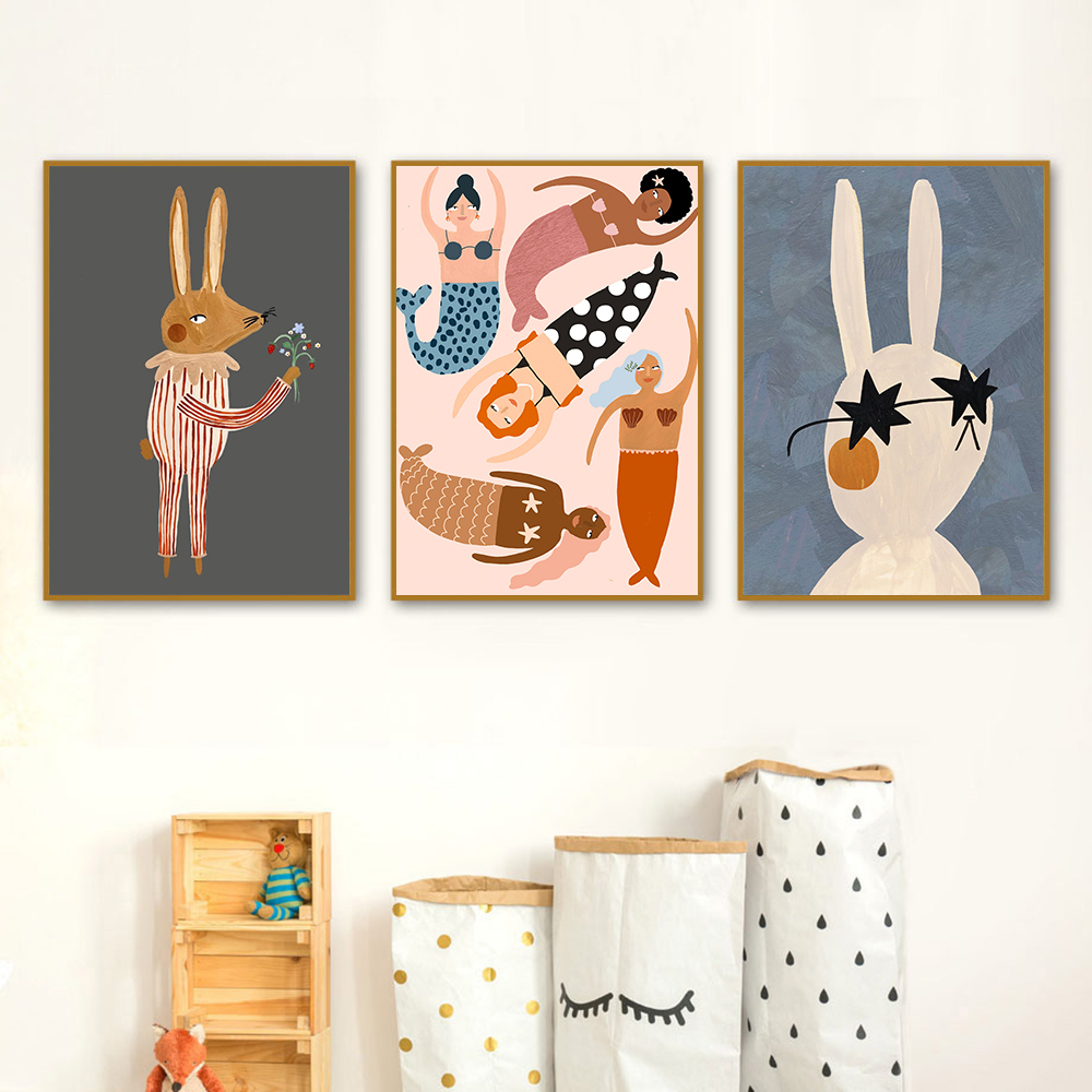 1PC Frameless  Funny Cartoon R - Baby Nursery Quotes recension och pris