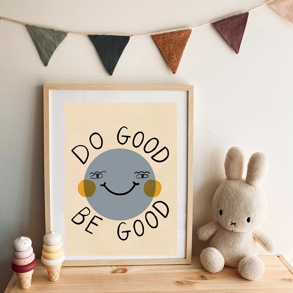 1PC Frameless  Funny Cartoon R - Baby Nursery Quotes recension och pris