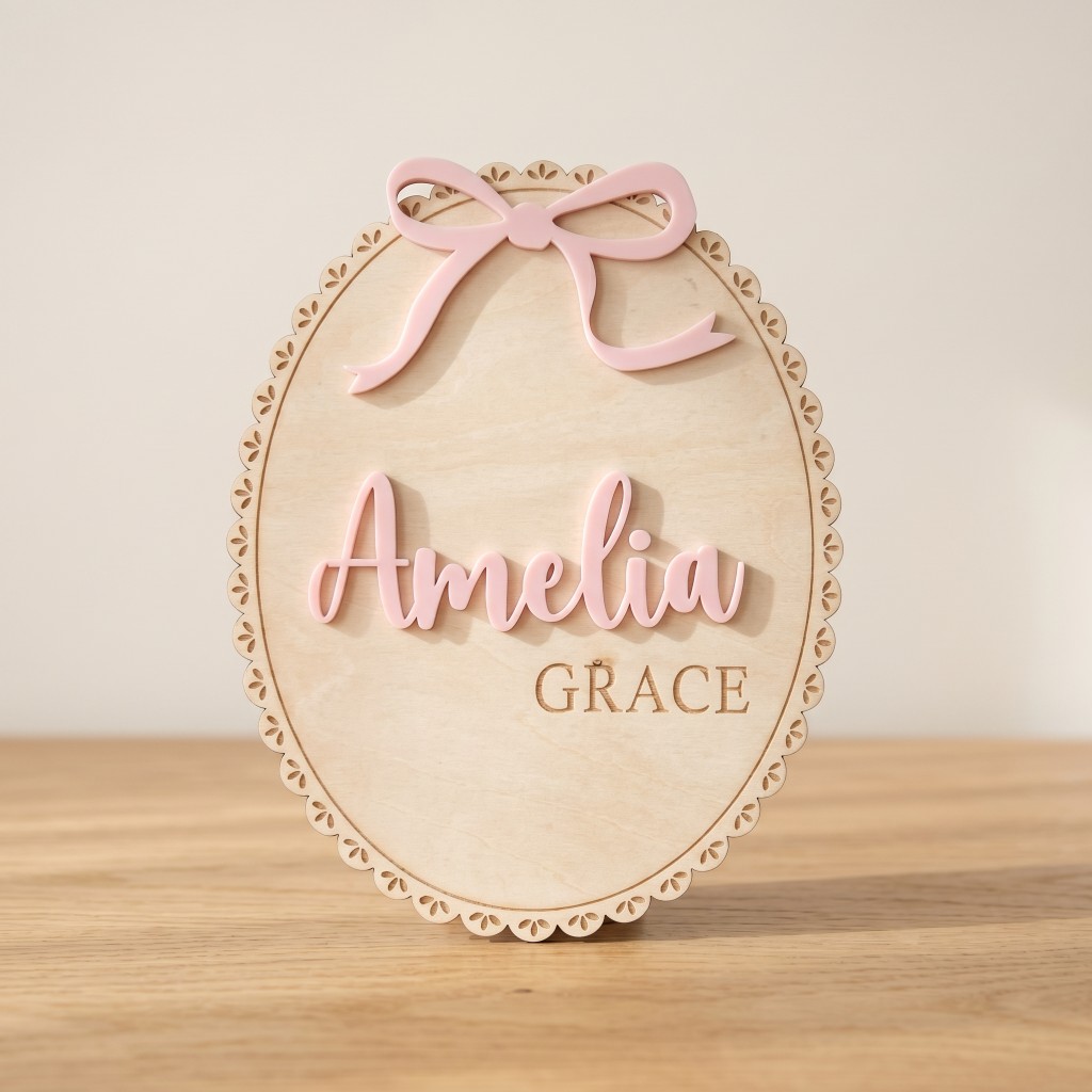 1Pc Custom Bow Lace Edge Baby  - Baby Nursery Baby recension och pris