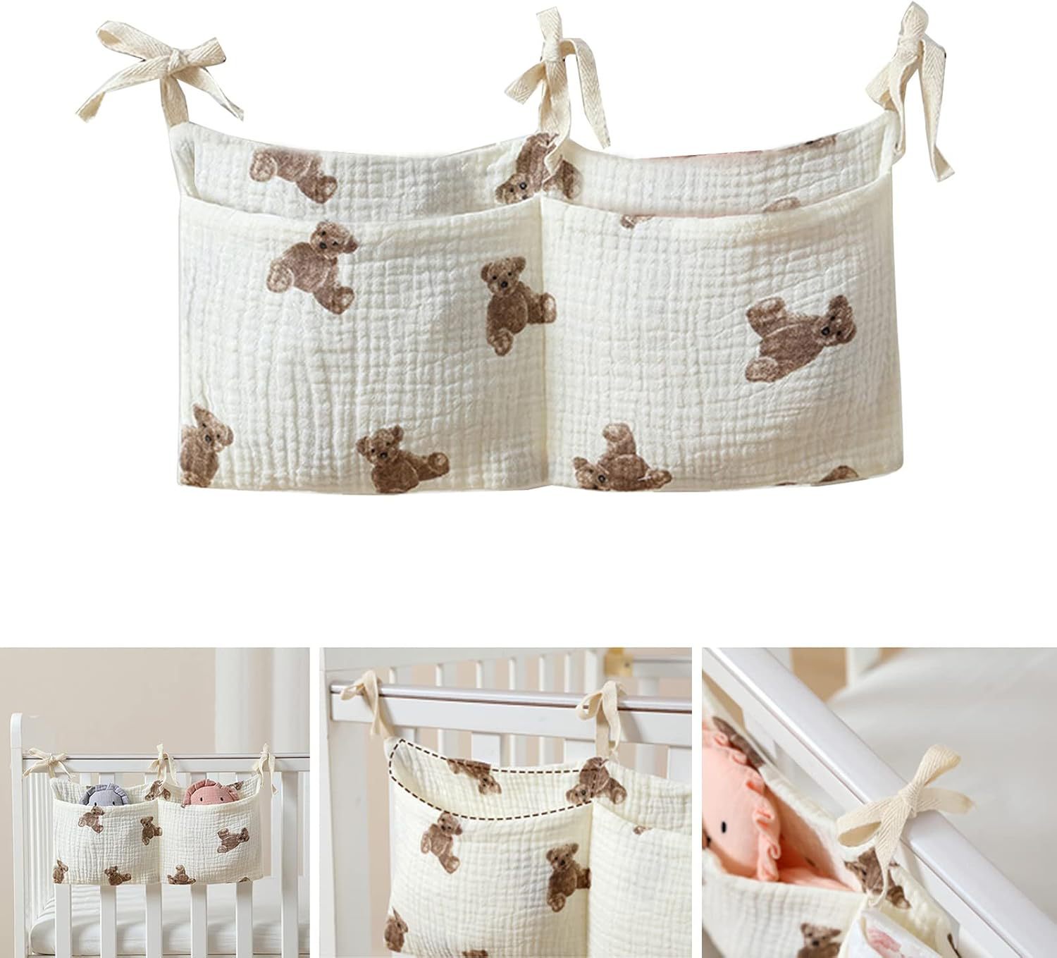 Baby Crib Organizer Cot Caddy  - Baby Nursery Shelves recension och pris