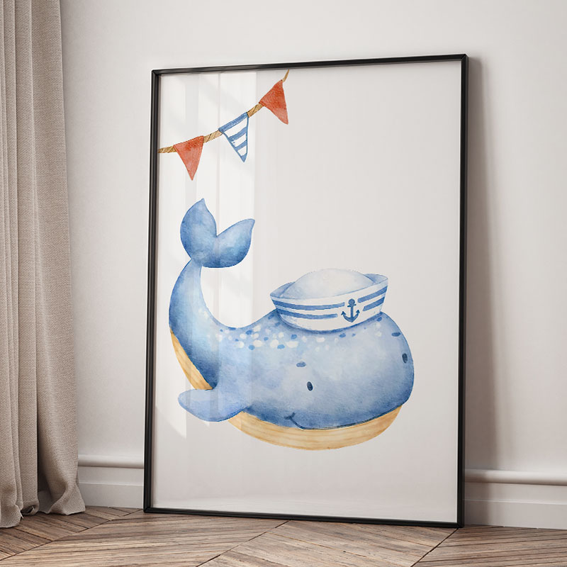 Bear Whale Sailboat Lighthouse - Baby Nursery Modern recension och pris