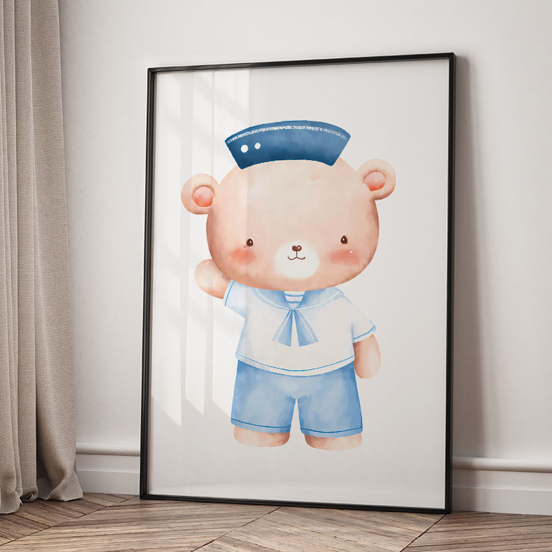 Bear Whale Sailboat Lighthouse - Baby Nursery Modern recension och pris
