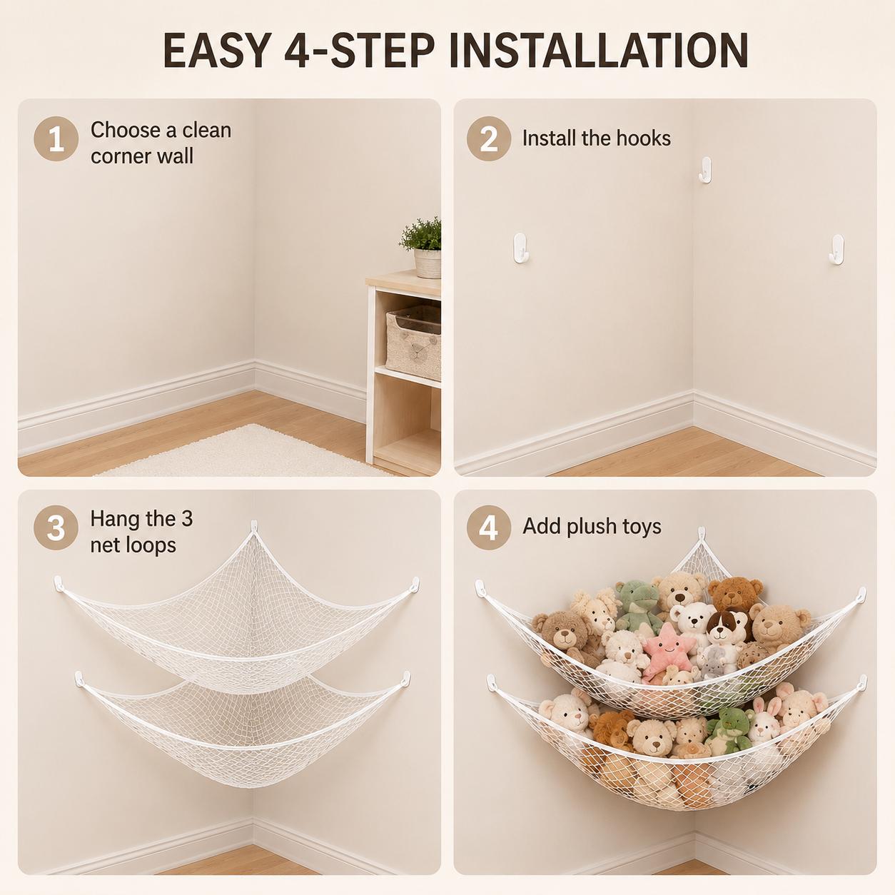 Mesh Toy Storage Hammock Hangi - Baby Nursery Items recension och pris