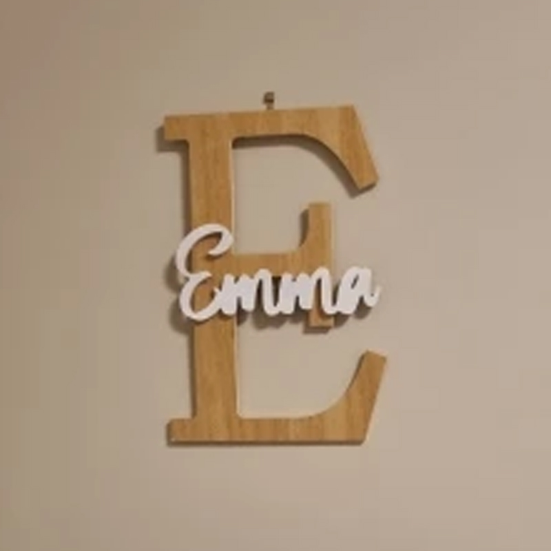Custom Wooden Name Sign  Baby  - Baby Nursery Modern recension och pris