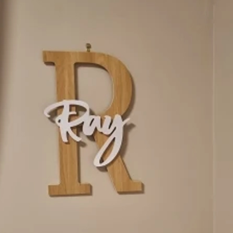 Custom Wooden Name Sign  Baby  - Baby Nursery Modern recension och pris