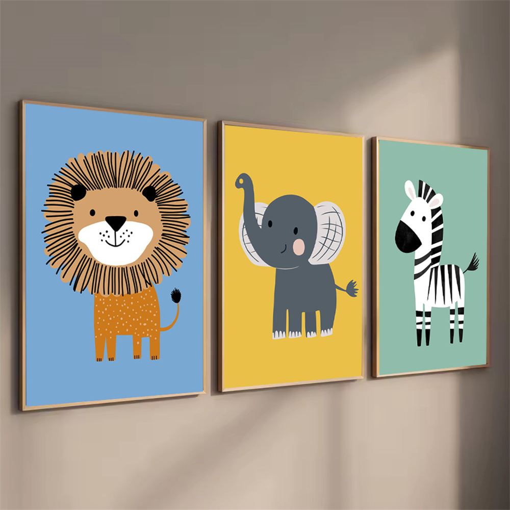 Cartoon Animal Lion Zebra Elep - Baby Zebra Nursery recension och pris