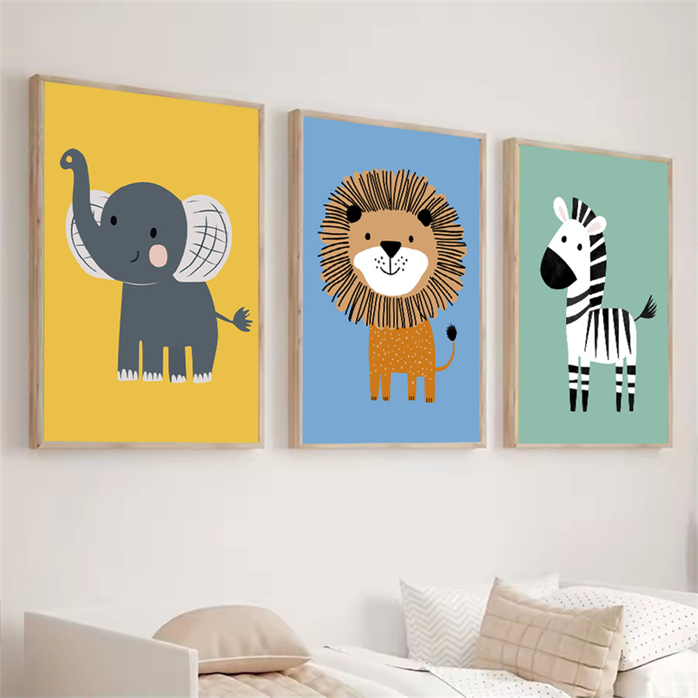 Cartoon Animal Lion Zebra Elep - Baby Zebra Nursery recension och pris