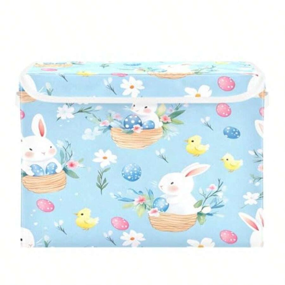 Easter Bunny Egg Pattern Stora - Storage Basket Fabric recension och pris