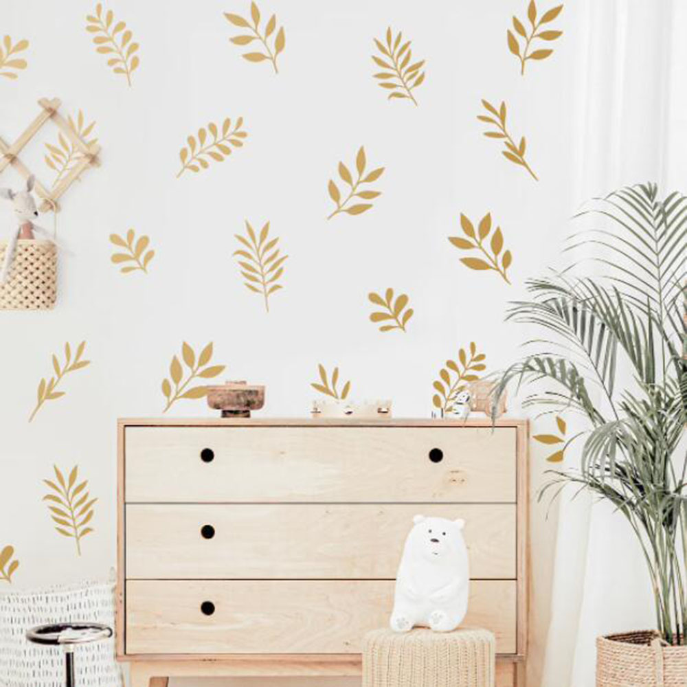 41Pcs Botanical Leaf Wall Stic - Baby Nursery Vinyl Wall Stickers recension och pris