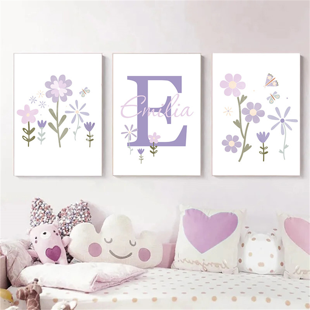 Baby Girl Name Custom Poster P - Baby Name Wall Art recension och pris