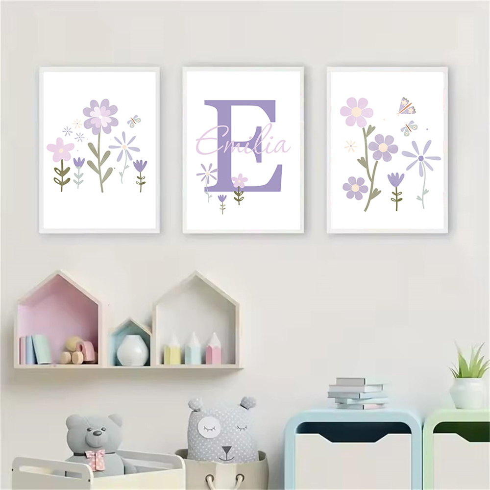 Baby Girl Name Custom Poster P - Baby Name Wall Art recension och pris