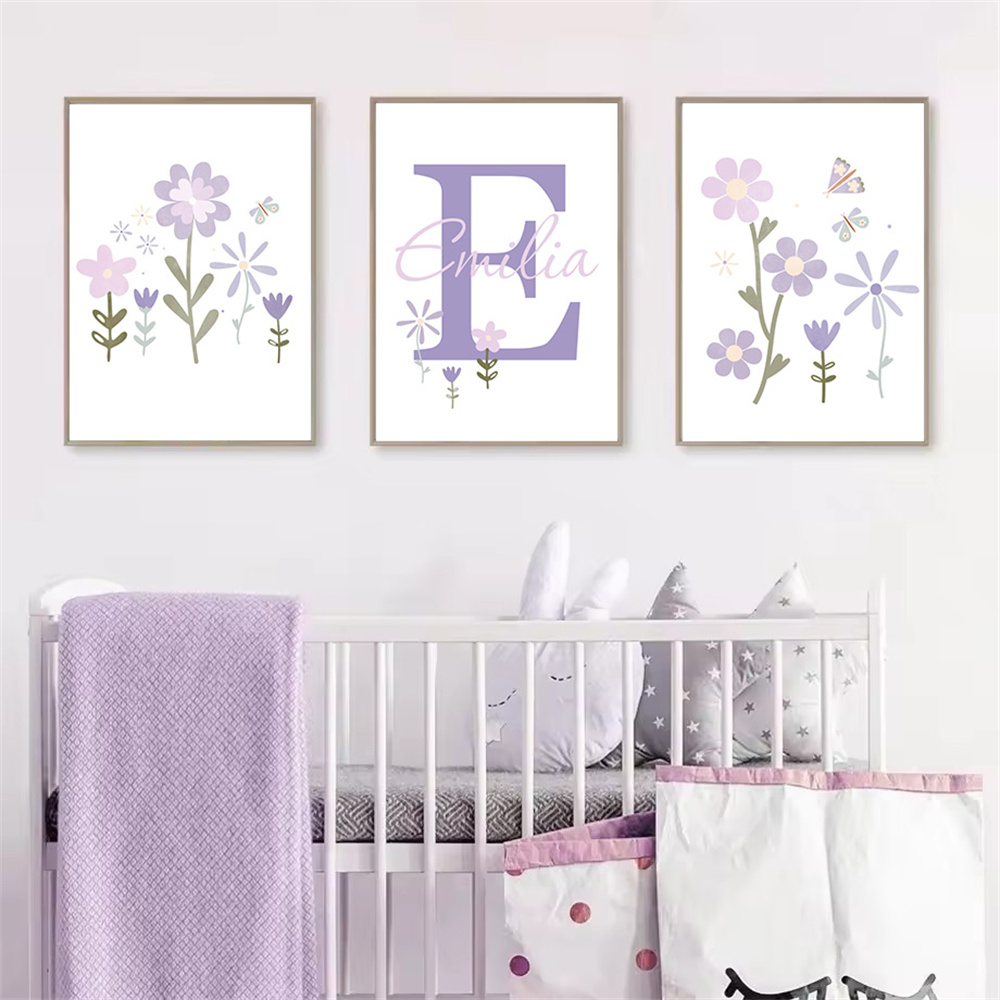 Baby Girl Name Custom Poster P - Baby Name Wall Art recension och pris