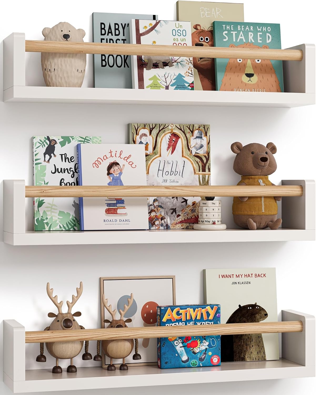 Set of 3 floating nursery book - Baby Nursery Shelves recension och pris