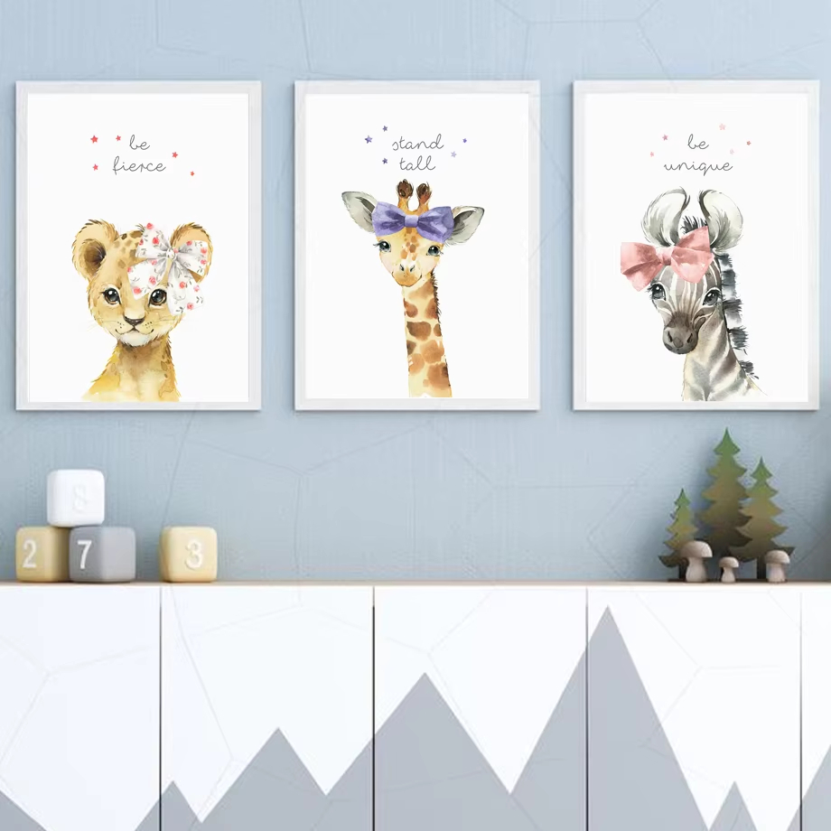 Lion Zebra Giraffe Elephant Hi - Baby Zebra Nursery recension och pris