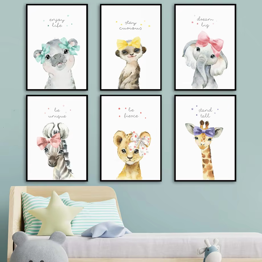 Lion Zebra Giraffe Elephant Hi - Baby Zebra Nursery recension och pris