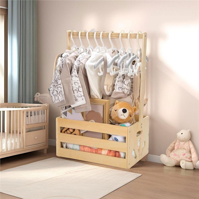 Wooden Baby Shower Gift Basket - Baby Nursery Storage recension och pris