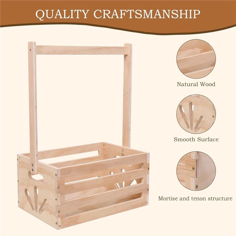 Wooden Baby Shower Gift Basket - Baby Nursery Storage recension och pris