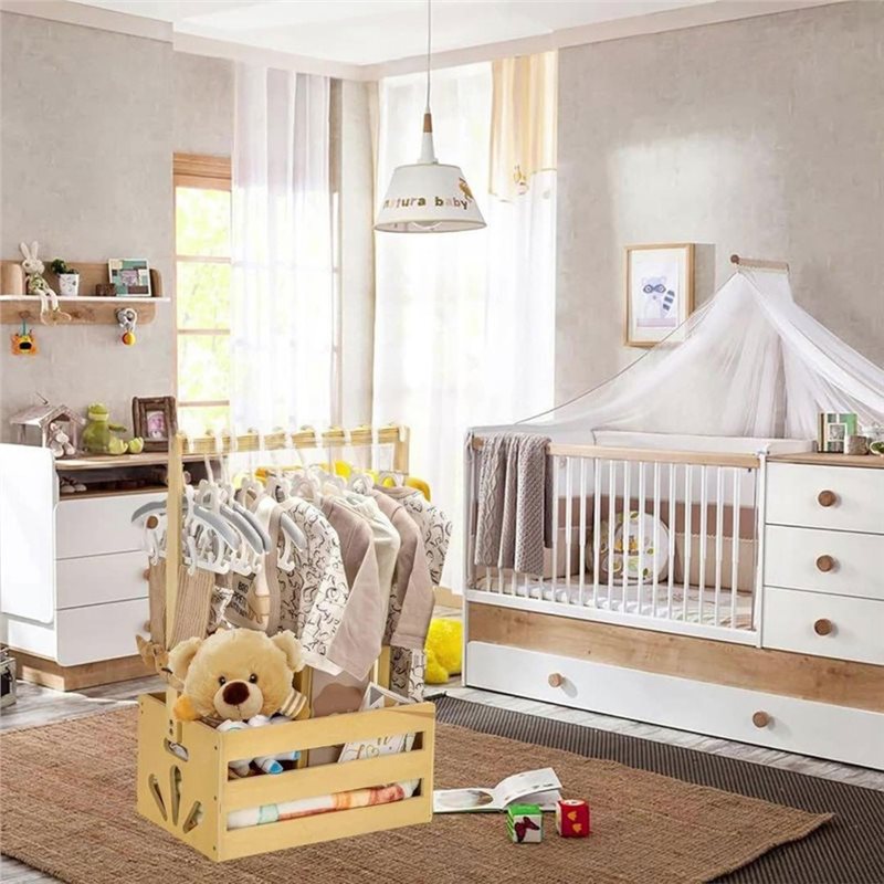 Wooden Baby Shower Gift Basket - Baby Nursery Storage recension och pris