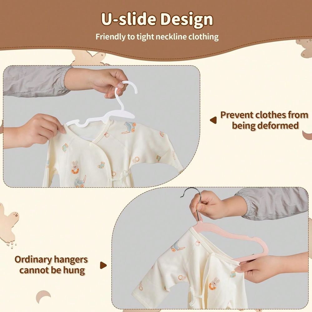 70 100 Pack Kids Hangers Plast - Baby Nursery Baby recension och pris