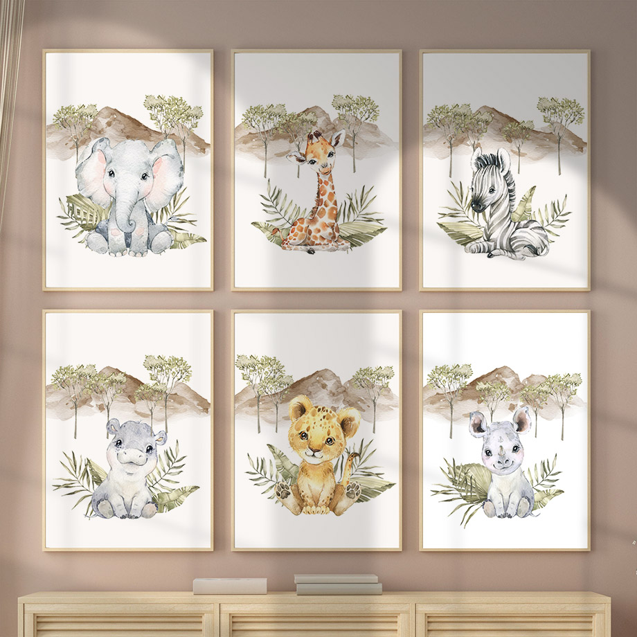 Giraffe Zebra Elephant Lion Hi - Baby Zebra Nursery recension och pris