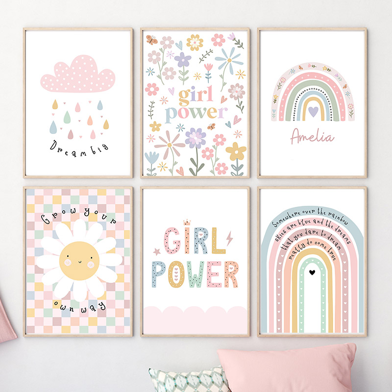 Sun Flower Rainbow Cloud Heart - Baby Nursery Modern recension och pris