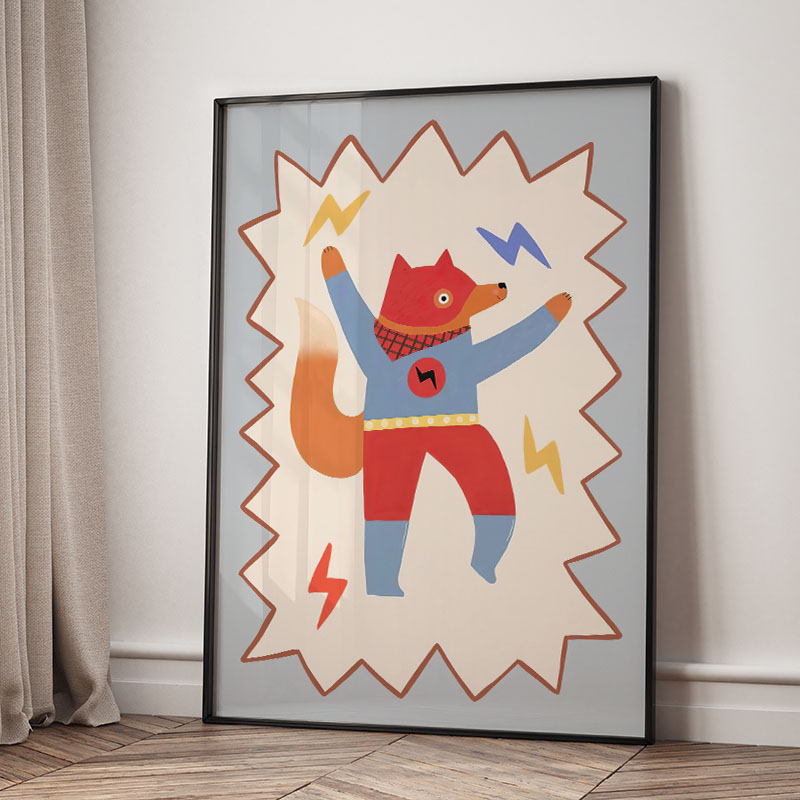 Funny Cartoon Super Cool Kid N - Baby Nursery Modern recension och pris