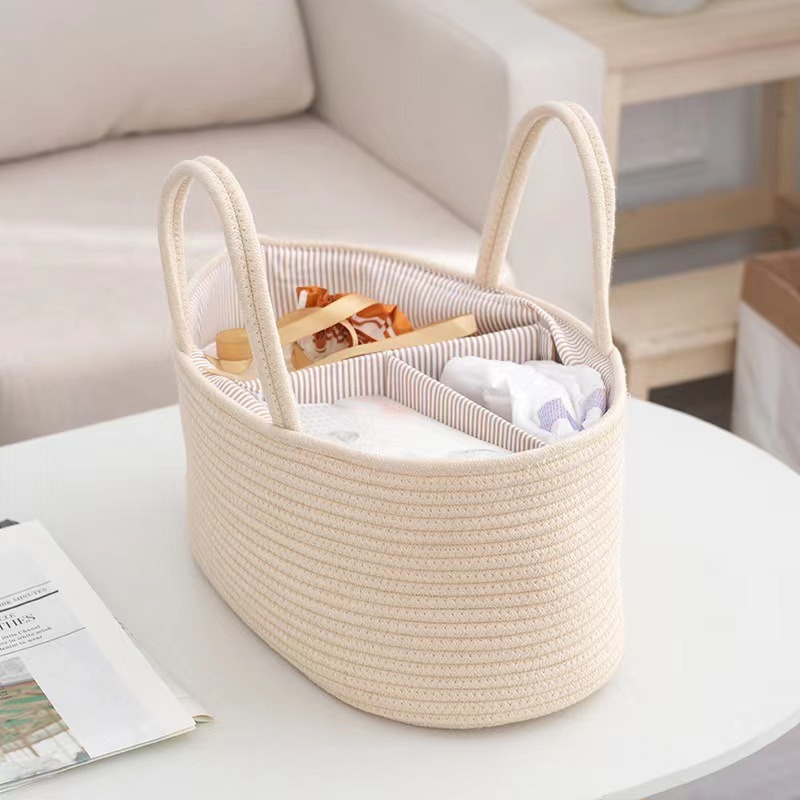 Foldable Diaper Caddy Organize - Storage Basket Fabric recension och pris