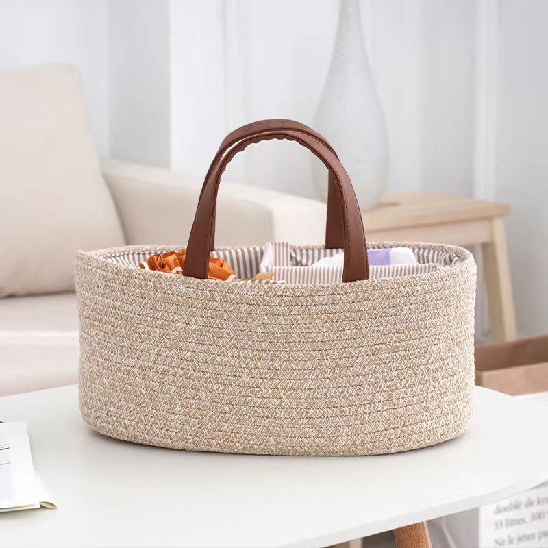 Foldable Diaper Caddy Organize - Storage Basket Fabric recension och pris